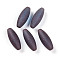 Transparent Frosted Glass Beads, Oval, Medium Purple, 30.5~31x11.5~12mm, Hole: 1.6~1.8mm, about 88~90pcs/pound