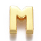 Alloy Slide Charms, Letter M, 12.5x11x4mm, Hole: 1.5x8mm