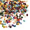 Opaque Colours Glass Seed Beads, 2-Hole, Oval, Mixed Color, 3~4x5x2.5~3mm, Hole: 1~1.2mm, about 150pcs/bag