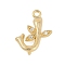 Brass Crystal Rhinestone Letter Links Connector Charms, Real 18K Gold Plated, Letter J, 16x12x3.5mm, Hole: 1.2mm and 1.5mm