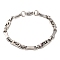 Tarnish Resistant 201 Stainless Steel Link Chain Bracelets, with 304 Stainless Steel Clasps, Stainless Steel Color, 8-1/2 inch(21.5cm)