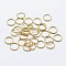 925 Sterling Silver Open Jump Rings, Round Rings, Real 18K Gold Plated, 18 Gauge, 4x1mm, Inner Diameter: 1mm, about 133pcs/10g