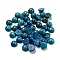 Natural Blue Agate Dyed Cabochons, Half Round, 4x2~2.5mm