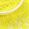 Cylinder Seed Beads, Frosted Colors, Uniform Size, Yellow, 2x1.3~1.5mm, Hole: 0.8~1mm, about 888pcs/10g