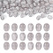 Resin UV Reactive Beads, Color Changing Beads, Oval, with Glitter Powder, Gray, 11x8mm, Hole: 1.6mm
