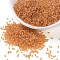 (Repacking Service Available) Glass Seed Beads, Frosted Colors, Round, Khaki, 12/0, 2mm, about 12g/bag