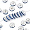 Brass Grade A Rhinestone Spacer Beads, Silver Color Plated, Nickel Free, Rondelle, Light Sapphire, 6x3mm, Hole: 1mm
