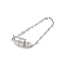Brass Magnetic Clasps, Link, Platinum, 88x6x6mm