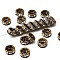 Brass Rhinestone Spacer Beads, Grade AAA, Straight Flange, Nickel Free, Antique Bronze Metal Color, Rondelle, Crystal, 8x3.8mm, Hole: 1.5mm