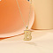 Alloy Textured Initial Pendant Necklaces, Golden, Letter B, 18.31 inch(46.5cm)