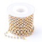 Iron Rhinestone Strass Chains, with Spool, Rhinestone Cup Chains, Crystal, 2.6mm, about 10yards/roll