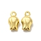 Brass Charms, Cadmium Free & Lead Free, 
Long-Lasting Plated, Bud Charm, Real 24K Gold Plated, 7x4x2.5mm, Hole: 1mm