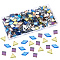 AHANDMAKER 240 Pcs Assorted Color Glass Mosaic Tile, 3 Style Colorful Glass Mosaics Pieces Bulk Mosaic Tiles for Home Decoration DIY Crafts Arts Mosaic Projects