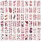 2 Sets 2 Style Body Art Tattoos Stickers, Removable Temporary Tattoos Paper Stickers, Mixed Patterns, 9.7x5.8x0.03cm, 30 sheets/set, 1 set/style