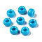 Opaque Plastic Beads, Barrel, Deep Sky Blue, 9x6mm, Hole: 3.8mm, about 1950pcs/500g
