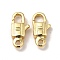 Brass Lobster Claw Clasps, Cadmium Free & Nickel Free & Lead Free, Real 18K Gold Plated, 10.5x5x2.5mm, Hole: 1.2mm
