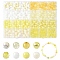 480Pcs 8 Styles Mixed Styles Acrylic Beads, Round, Yellow, 8mm, Hole: 1~2mm, 60pcs/style