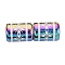 Electroplate Glass Beads, Column with Flower Pattern, Colorful, 11.5~12x8~8.5mm, Hole: 1.2~1.4mm