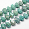 Natural Amazonite Bead Strands, Nuggets, 15~25x13~17mm, Hole: 2.5mm, about 26pcs/strand, 16 inch