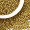 Cylinder Seed Beads, Frosted Colors, Uniform Size, Goldenrod, 2x1.3~1.5mm, Hole: 0.8~1mm, about 888pcs/10g