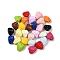 Baking Paint Opaque Acrylic Beads, Heart, Mixed Color, 12x11x8.5mm, Hole: 1.6mm