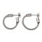 304 Stainless Steel Twist Stud Earrings for Women, Stainless Steel Color, 24.5x4.5mm