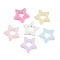 Plastics Beads, Imitation Jelly Beads, Star, Mixed Color, 25x27x5mm, Hole: 2mm, 387pcs/500g