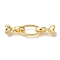 Brass Fold Over Clasps, Oval, Real 18K Gold Plated, 39mm, Oval: 16x9x1.7mm, Clasp: 14.5x7x7mm