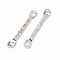 Iron Links Connectors, for DIY Earring, Rectangle, Platinum, 15x2x1.2mm, Hole: 1mm, 50pcs/bag
