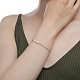 Bracelets à maillons en argent sterling 925 rhodié avec perles d'imitation ZE3556-4