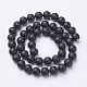 Chapelets de perles perles en agate noire naturelle X-G-D543-8mm-3
