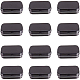 BENECREAT 12 Pack 2.5x2x0.6 Black Rectangular Metal Hinged Tins Storage Containers for Candy Crafts Pins and Home Kitchen Office Storage CON-BC0005-45-6