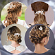 CRASPIRE Bridal Hair Comb Clip Handmade Silver Rhinestone Wedding Hair Pin Bridal Headdress Flower Wedding Hair Accessories for Brides and Bridesmaids MRMJ-WH0012-27-6