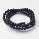 Chapelets de perles perles en agate noire naturelle X-G-D543-4mm-2
