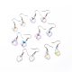 6 Pairs 6 Style Colorful Rhinestone Flower & Cross & Leaf & Teardrop Dangle Earrings EJEW-JE05046-1