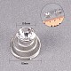 パンダホール エリート ラインストーン ヘアクリップ  ツールスクリュークランプヘアピン  透明  0.8mm  15mm PHAR-PH0001-02-2