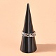 アクリルオリジナルガラスリング指輪ディスプレイスタンド  コーン  ブラック  25.5x69mm RDIS-F002-01-2