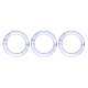 3 anillo de cuentas focales de silicona. JX895C-01-1