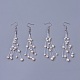 Perlen Quaste Ohrringe EJEW-L218-21P-1
