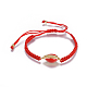(vente d'usine de fêtes de bijoux) bracelets de perles tressés avec cordon en nylon réglable BJEW-N303-02-4