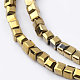 Electroplate Crystal Glass Faceted Cube Beads Strands X-EGLA-F013-A02-3