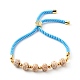 Lune naturelle et étoiles xingyue bodhi perles bracelets coulissants en cordon de nylon BJEW-JB06338-2