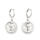 Brass Lion Dangle Leverback Earrings for Women EJEW-N012-103P-2