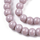 Chapelets de perles en verre opaque de couleur unie GLAA-T032-P4mm-07-2