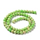 Brins de perles teintes en jaspe impérial synthétique G-D077-A01-01H-3