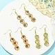 3 Pairs 3 Styles Natural Mixed Gemstone Beaded Dangle Earrings EJEW-TA00272-4