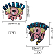 CHGCRAFT 2 Styles Evil Eye Clothes Patches Iron on Patches Sequin Patch Pink Eyes Applique Embroidery Garment Accessory for DIY Sewing Clothing Jeans Handbags PATC-CA0001-08-2
