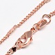 Brass Curb Chain Necklaces MAK-P003-41RG-1