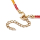 Collier et bracelet extensible en perles de verre et cœur de coquillage naturel SJEW-JS01272-7