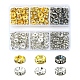 150 pièces 6 styles de perles d'espacement en strass de fer FIND-FS0001-35-1